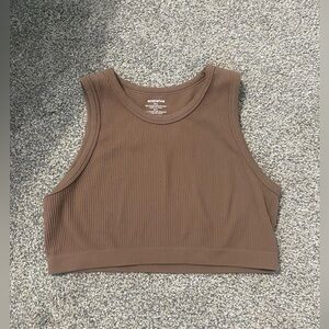 brown ambiance tank crop top M/L